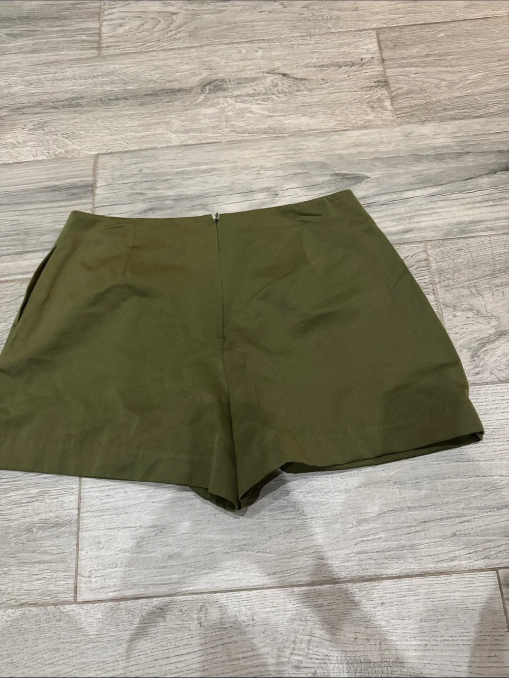 kate spade Saturday Olive Green High-Waist Tailored Shorts